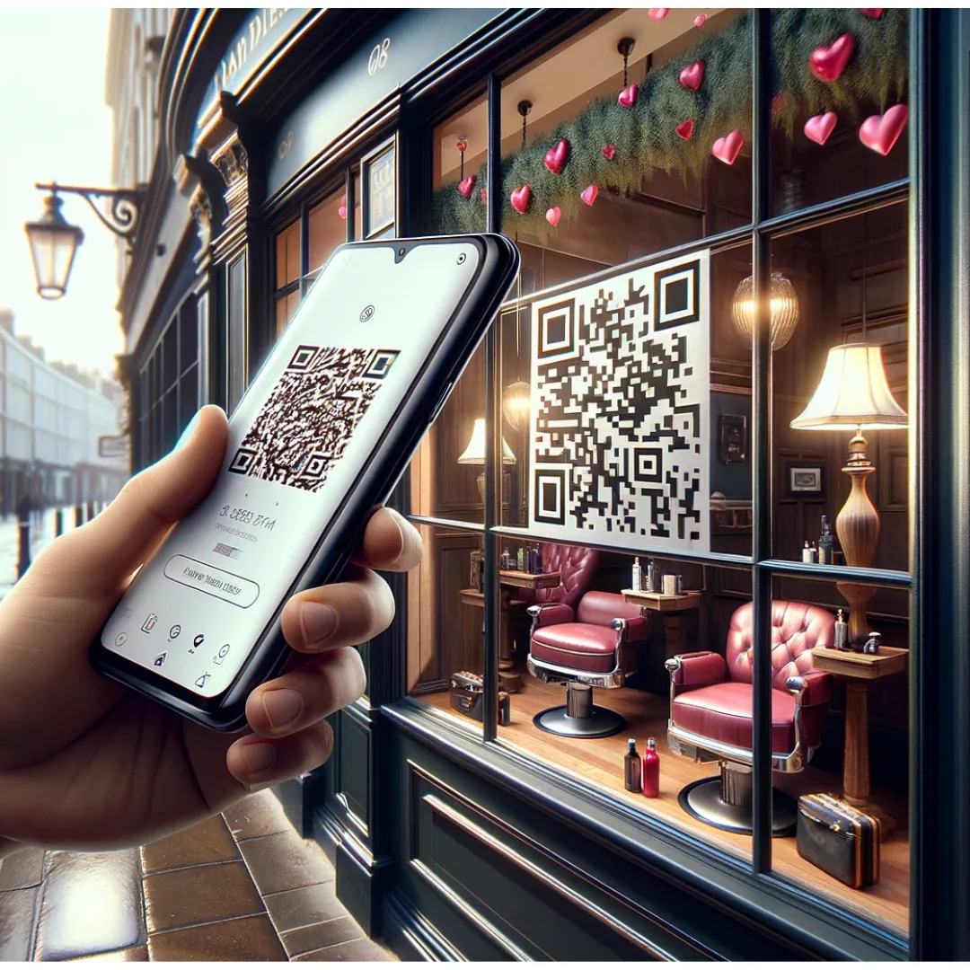 Poster con QR code per prenotare