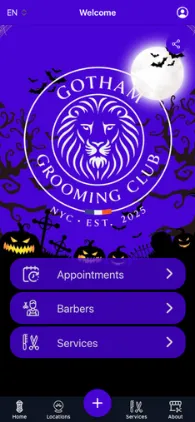 Barbershop app Thanksgiving look design